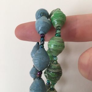 Paper beaded necklace (hand crafted)